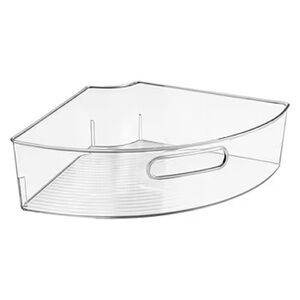 iDESIGN Medium Plastic Lazy Susan Storage Bin, Clear - set of 4